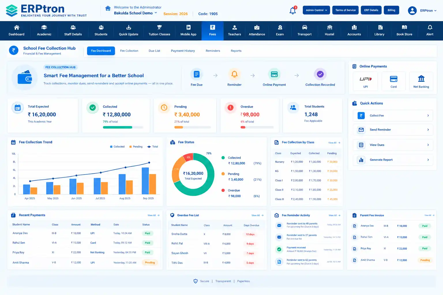 School Fee Collection Hub